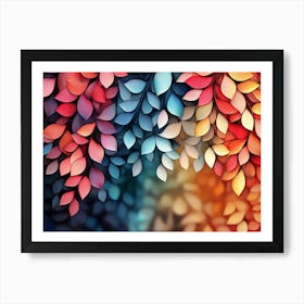 Elegant Colorful With Vibrant Flower Hanging Branches 7 Art Print