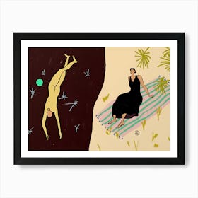 Woman And A Man Art Print