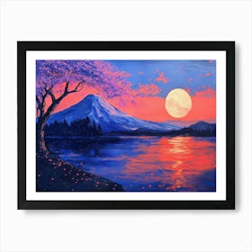 Moonlight Over Lake 2 Art Print