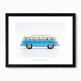 Toy Car Volkswagen Drag Bus Blue Poster Art Print