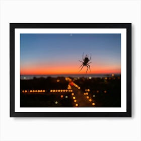 Spider At Dusk In Chicago 1 Art Print