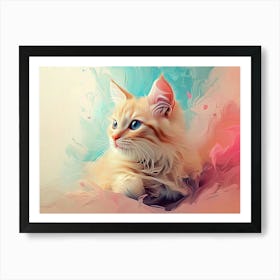 Cat Abstract 2 Art Print