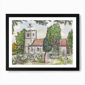 Hollingbourne Church 18th Aug 2024 Art Print