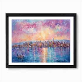 Sunset In San Francisco Art Print