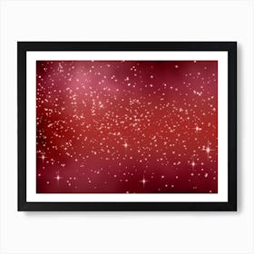 Pink And Rose Tone Shining Star Background Art Print