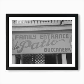 Family Entrance To Nightclub, Corpus Christi, Texas By Russell Lee Art Print