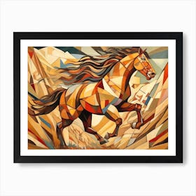 Horse In The Desert Art Print