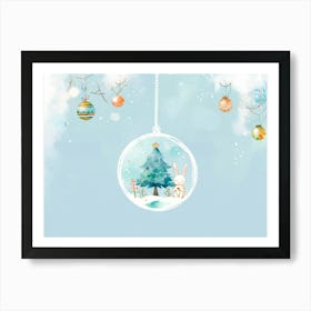 Christmas Ornaments Art Print