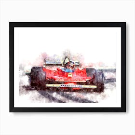 Gilles Villeneuve Formula 1 Art Print