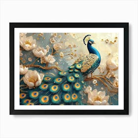 Peacock Painting 5 Art Print