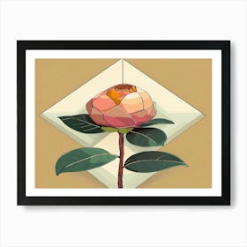 Origami Rose Art Print