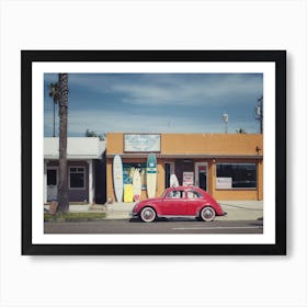 Beatle Outside The Surf Shop Art Print