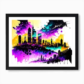 Cityscape Painting 1 Art Print