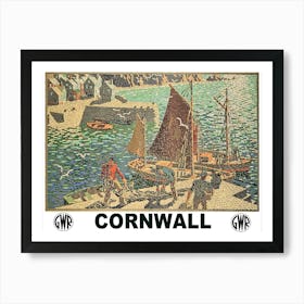 Cornwall, Vintage Travel Poster Art Print