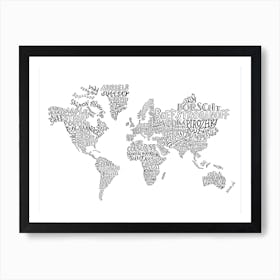 World Food Map Art Print