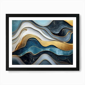 Abstract Fluid Modern Marble Art Print