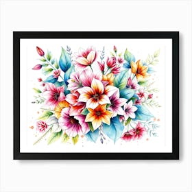 Watercolor Flowers 18 Art Print