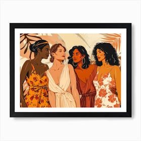 Women In Dresses Art Print