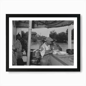 Stevedores Eating On Stern Of Boat, Food Supplied To Crew Consists Almost Entirely Of Carbohydrates With Some Of The Art Print