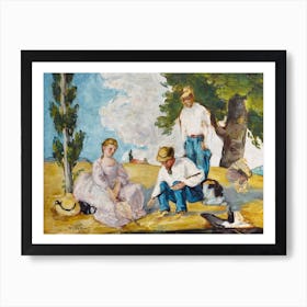 Picnic On A Riverbank, Paul Cézanne Art Print