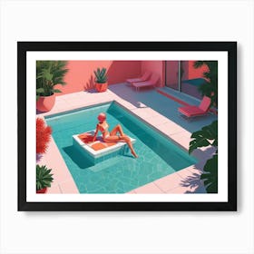 Pink Pool Art Print