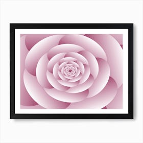 Abstract Flower Spiral Background Art Print