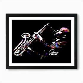 Sonny Rollins American Jazz Saxophonist Colorful Poster