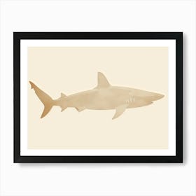 Bamboo Shark Silhouette 4 Art Print