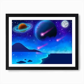 Planets In The Sky Art Print