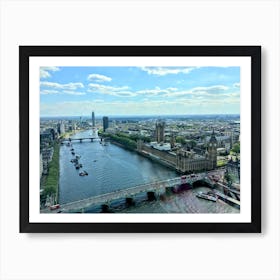 Big Ben And The River Thames From The London Eye (UK Series) Art Print
