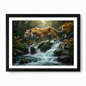 Tiger In The Forest Art Print