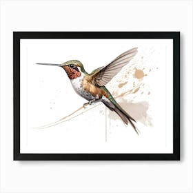 Kolibri Hummingbird - Water Color Painting 2 Art Print