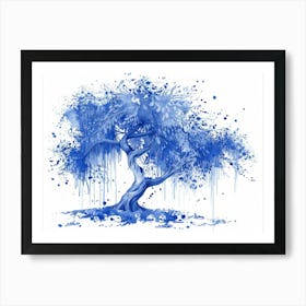 Blue Tree 1 Art Print