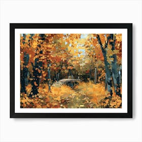 Bridge In The Woods Art Print