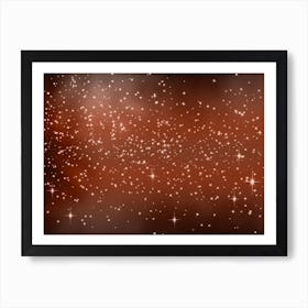 Brown Shades Shining Star Background Art Print