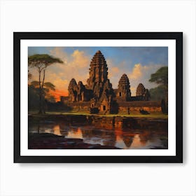 Angkor Wat Seven Wonder Art Print