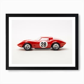 Toy Car 69 Corvette Racer Red Art Print