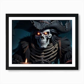 Skeleton Pirate Witch Art Print