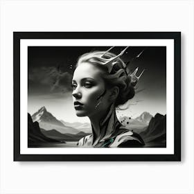 Cyborg Woman Art Print