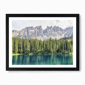 Turquoise Lake 1 Art Print