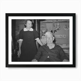 Blind Man And His Wife, Old Time Farmers Near Marshall, Texas By Russell Lee Art Print