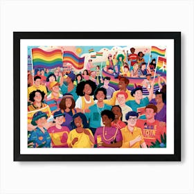 Rainbow Pride Parade Art Print