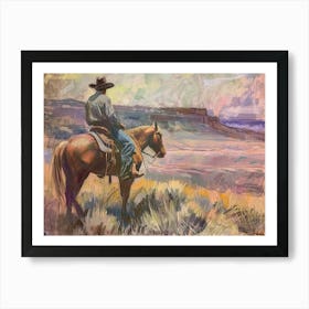 Cowboy In Wyoming 1 Art Print