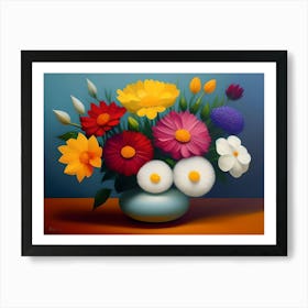 Contemporary flowers Art Print