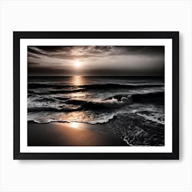 Sunset At The Beach 522 Art Print