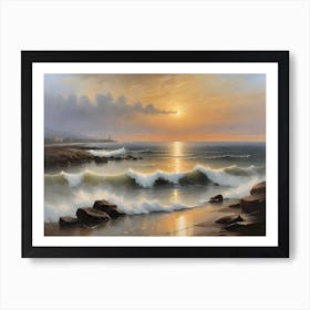 Sunset At The Beach Art Print