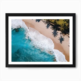 Aerial View Of A Tropical Beach 8 Art Print