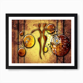 Tribal African Art Illustration In Painting Style 257 Poster