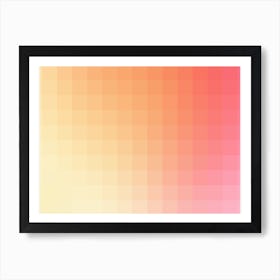 Lumen 03, Pink and Orange Gradient Art Print