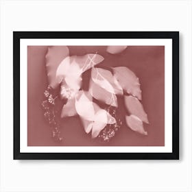 Dusty Rose Leaves Art Print